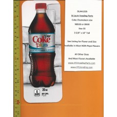 Large Coke Size Chameleon Soda Flavor Strip Coke Diet Plus 20oz BOTTLE